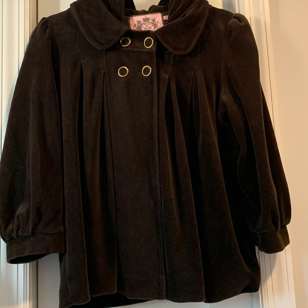 Juicy Couture NWOT Brown Velour Jacket with Hood Size L